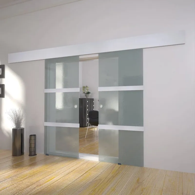 Porte double coulissante Verre