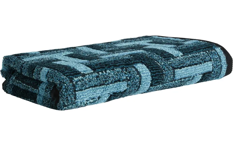 Möve Duschtuch Tide Tiles 67 x 140 cm, Dunkelblau/Türkis