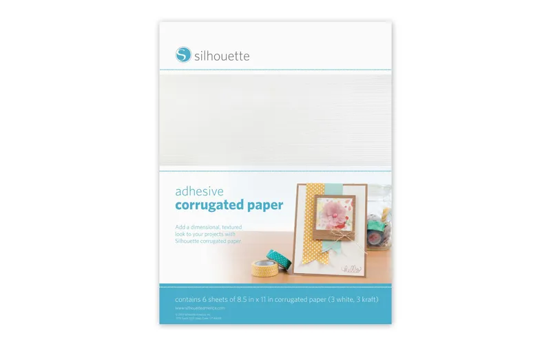 Silhouette Wellpapier corrugated paper white