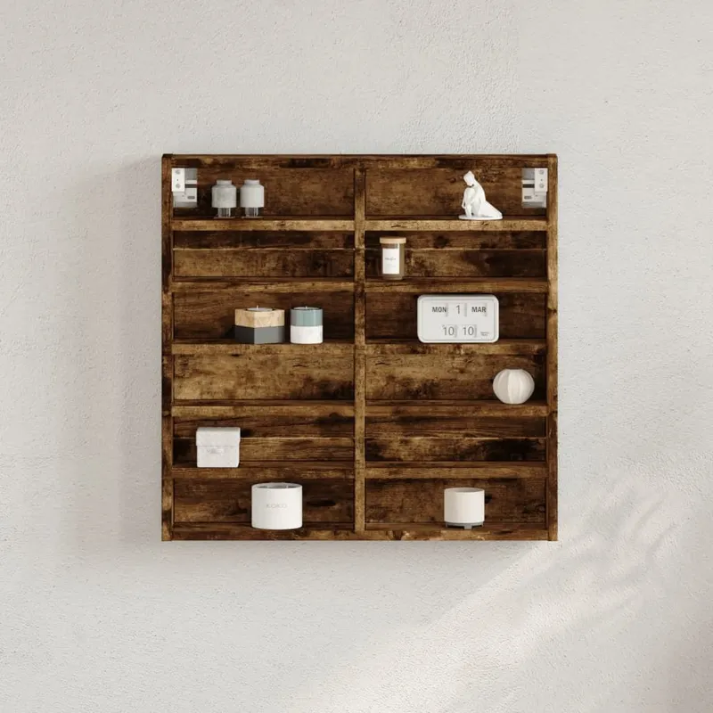 Vitrinenschrank Räuchereiche 60x8,5x58 cm derivato del legno