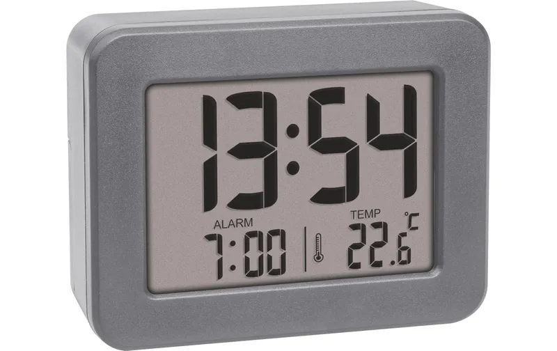 TFA Dostmann Digitalwecker grey