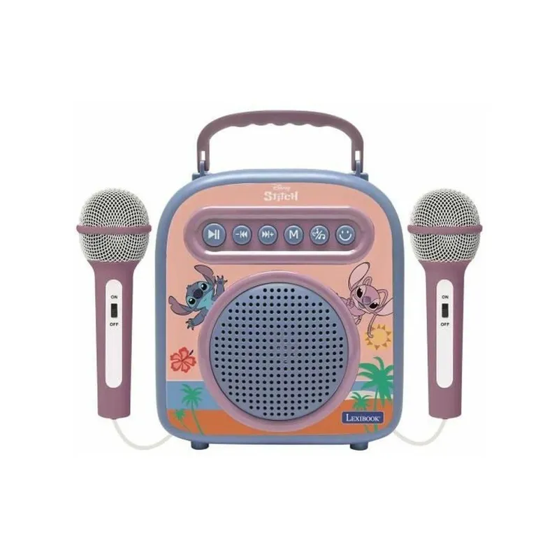 Lexibook Bluetooth-Lautsprecher Stitch avec 2 Mikrofonen