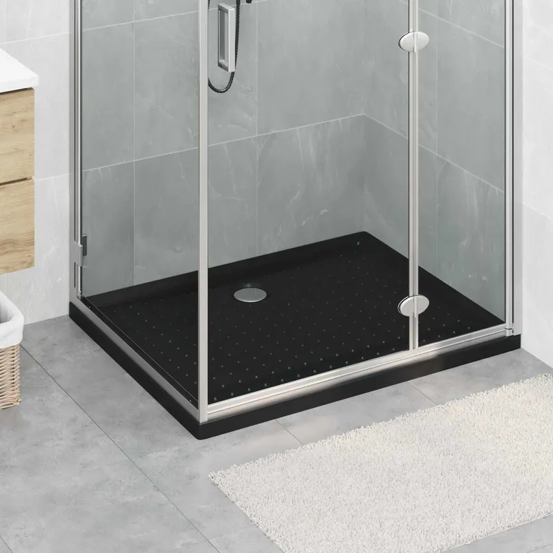 Duschbodenablage mit Punkten 100 x 80 x 4 cm ABS Schwarz