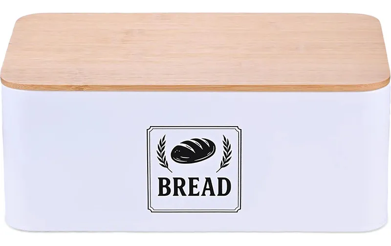 relaxdays Brotkasten Retro blanc