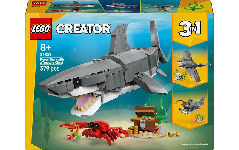LEGO® Creator Wilder Hai con Schatztruhe 31381