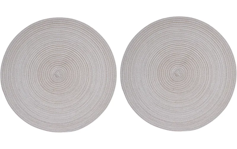 Pichler Tischset Samba Ø 38 cm, 2 pieces, Hellgrau