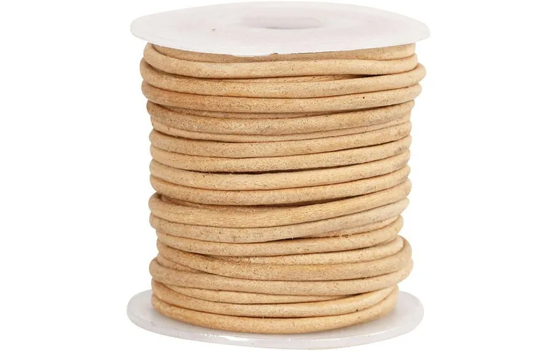 Creativ Company Lederband 2 mm, Beige, 10 m