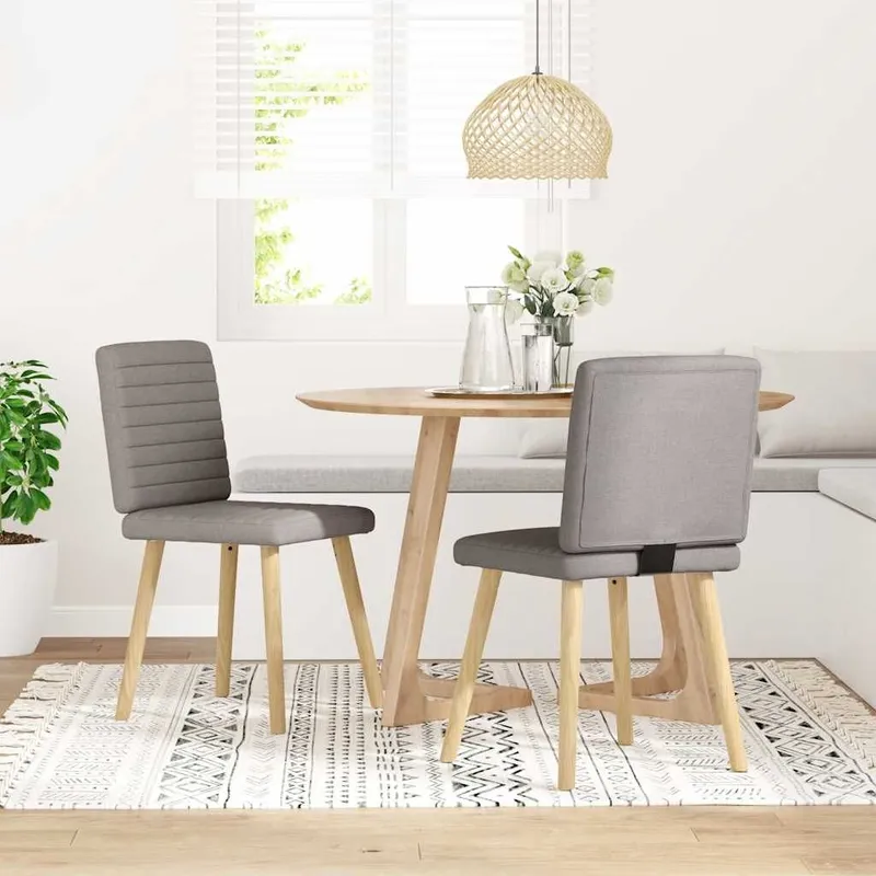 Esszimmerstühle 2 Stk. Taupe tessuto
