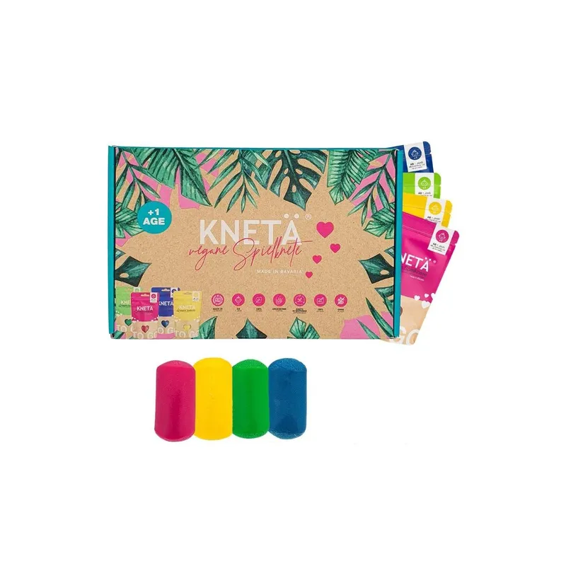 KNETÄ Vegane Spielknete 4er Bag Set, 100g