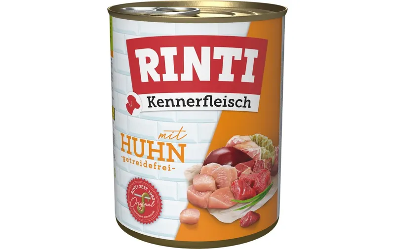 Rinti Nassfutter Kennerfleisch pur Dose Huhn, 800 g