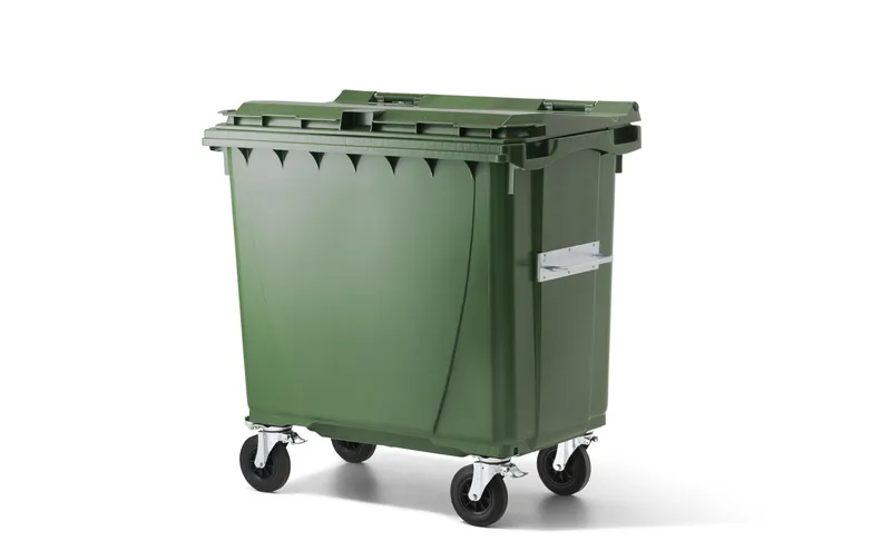 Verwo Kunsttessutocontainer mit Deckel 770 l, verde