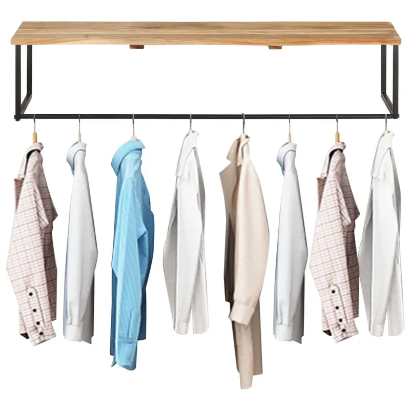 Garderobe mit naturalkante 100x35x22 cm solid acacia wood