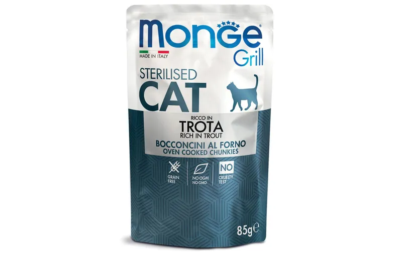 Monge Nassfutter Grill Sterilised Forelle, 85 g