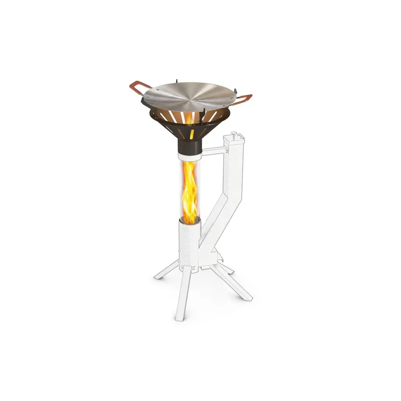 Gardenflare Grillaufsatz Grillpfanne und Glasrohr