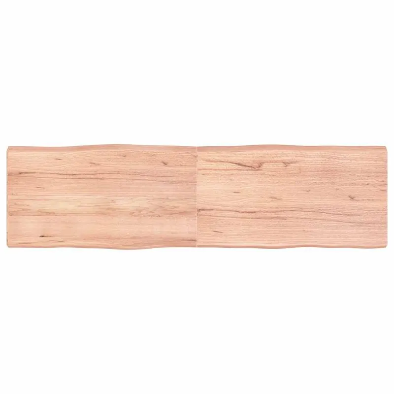 Piano del tavolo 180x50x(2-6) cm in Legno Massello Trattato con Bordo Naturale