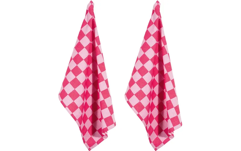 pad Geschirrtuch-Set Chess 2 pezzi, Pink