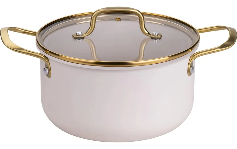 Fackelmann Kochtopf Signature 20 cm, Beige / Gold