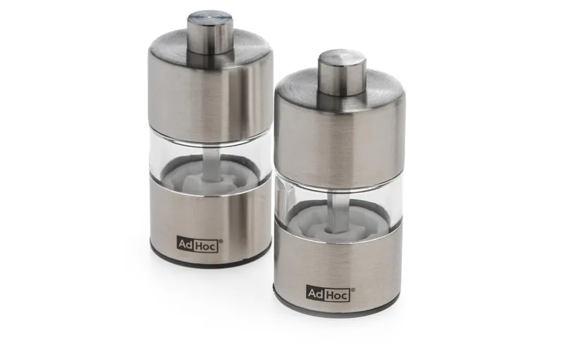 AdHoc Salz- e Pfeffermühle Minimill 2 pezzi, 6.2 cm, argento