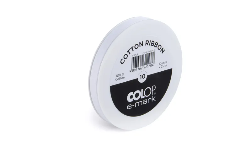 Colop Textilband e-mark 10 mm x 25 m, bianco