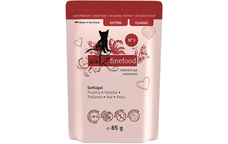 catz finefood Nassfutter Kitten No.03 Geflügel, 85 g