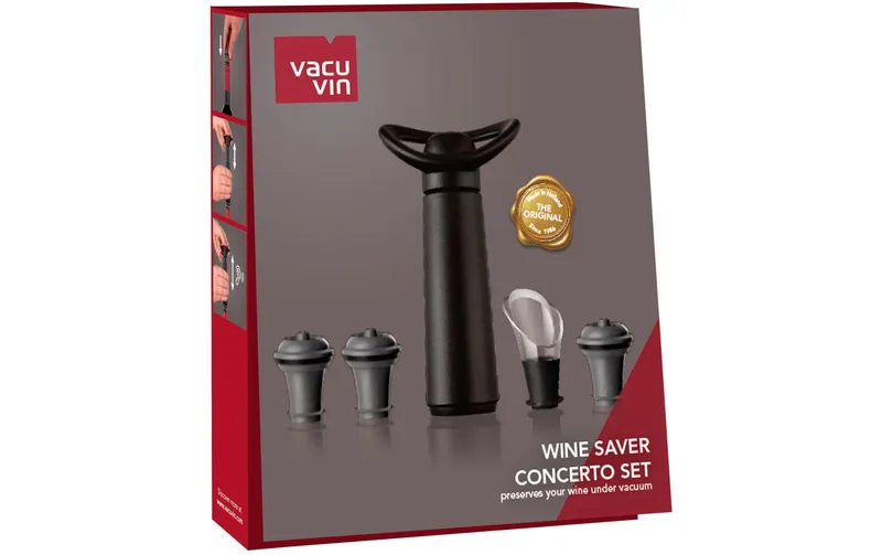 Vacuvin Vakuumpumpe Wine Saver Concerto Set noir