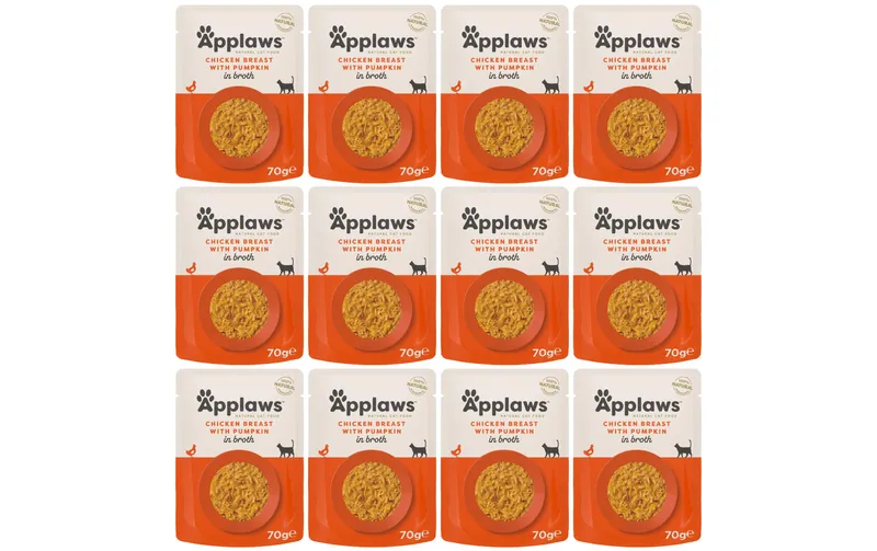 Applaws Nassfutter Pouch Huhn & Kürbis, 12 x 70 g