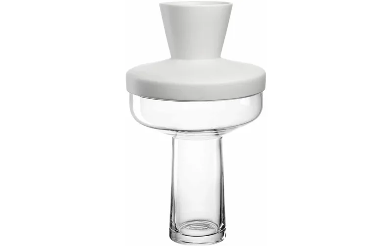 LEONARDO Vase + Top Riva 36 cm, transparent