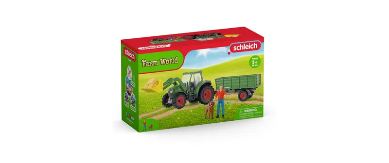 Schleich Spielfigurenset Farm World Traktor with Anhänger