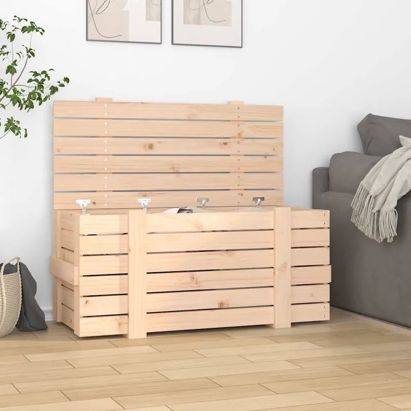 Truhe 91x40,5x42 cm legno massiccio pino