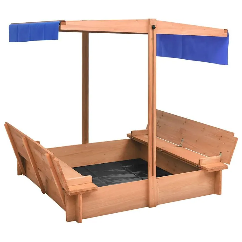 Sandkasten con tetto Tannenholz 112x112x112 cm