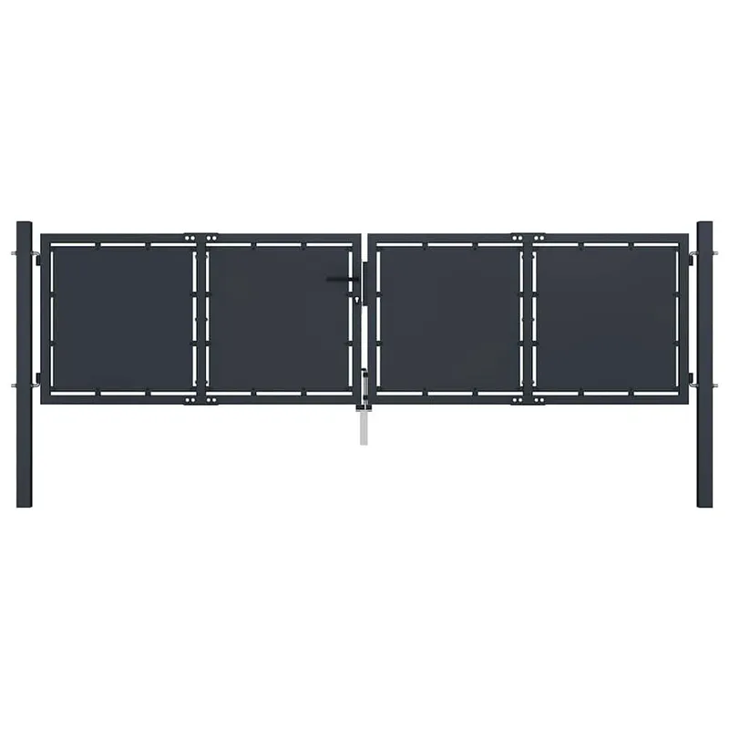 Portail de jardin en acier 300 x 75 cm anthracite