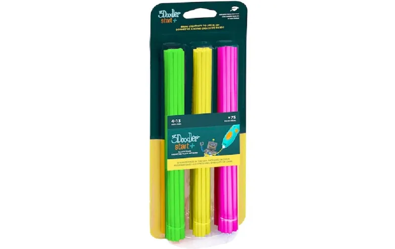 3Doodler 3D Pen Filament Start+ Neon Glow 75 pezzi