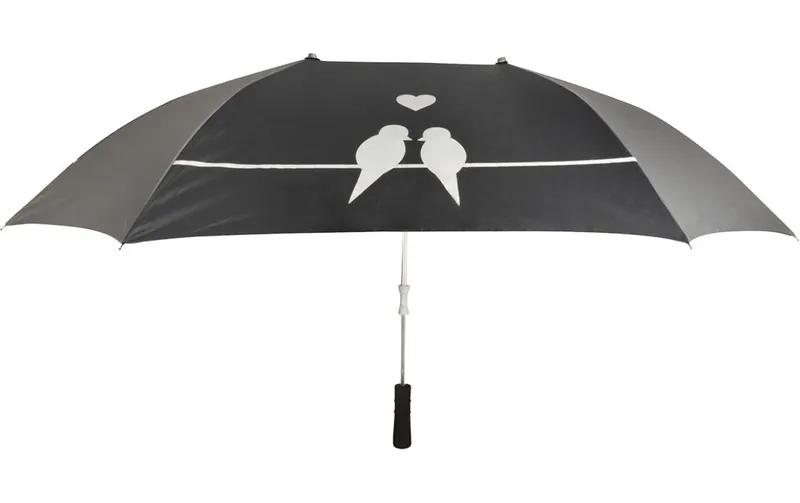 Esschert Design Partner-Regenschirm XL Schwarz/Grau