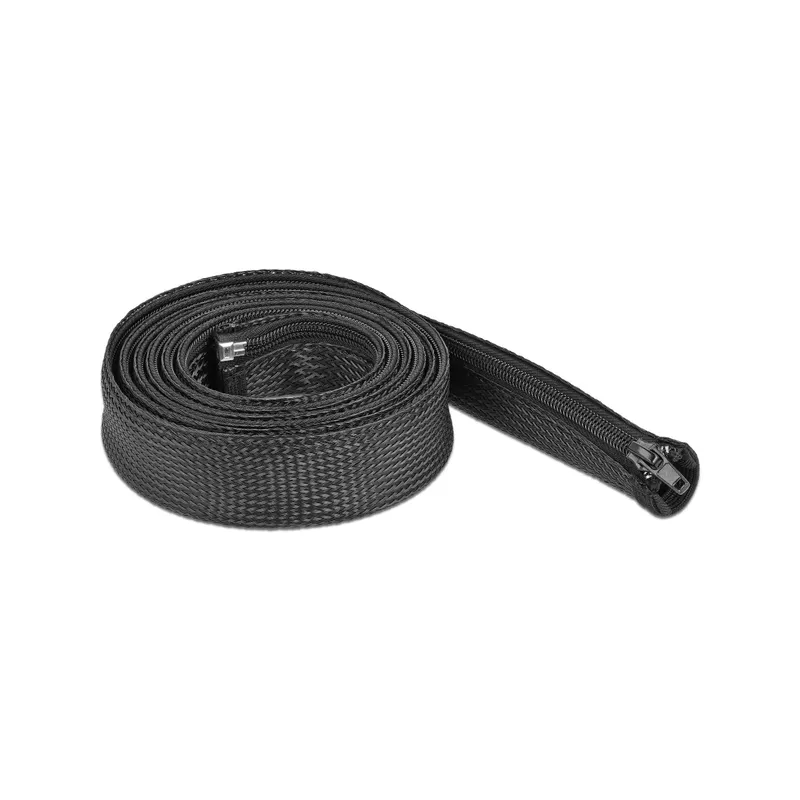Delock Kabelschlauch 2 m x 30 mm, mit Reissverschluss Schwarz