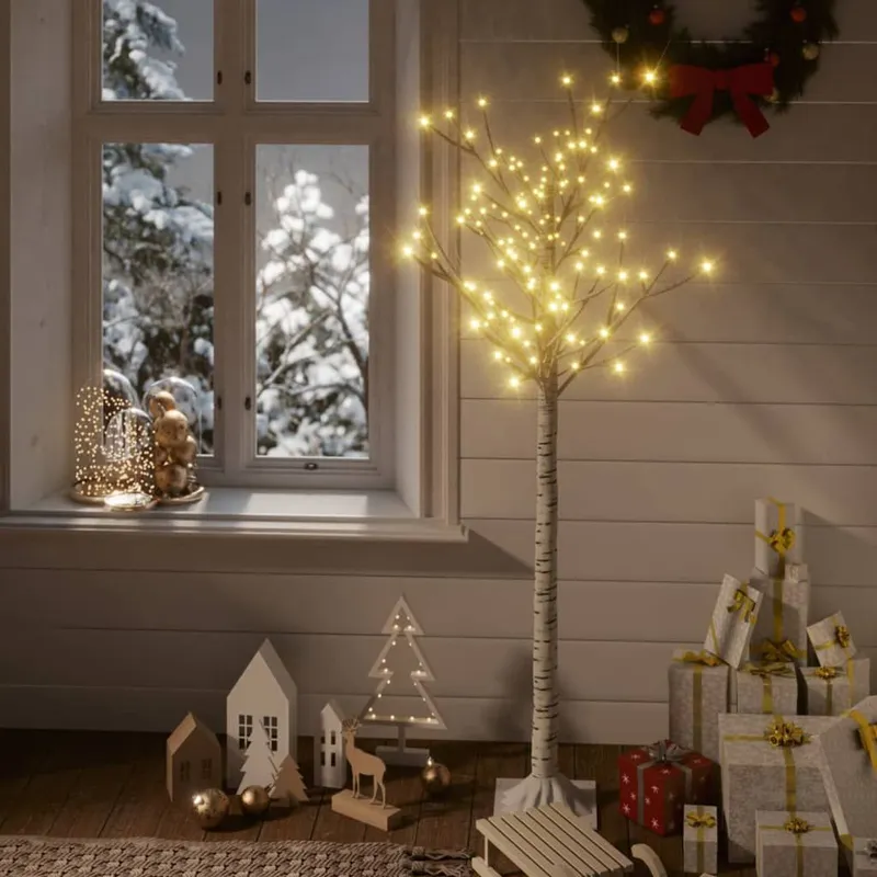 Weihnachtsbaum 156 LEDs 1,5 m Warmweiß Indoor Outdoor