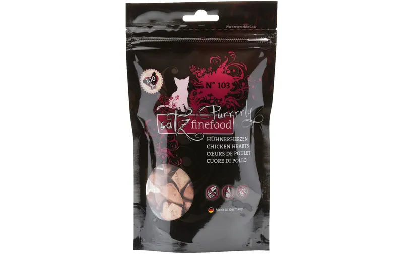 catz finefood Katzen-Snack Purrrrly No.103 Hühnerherzen, 35 g