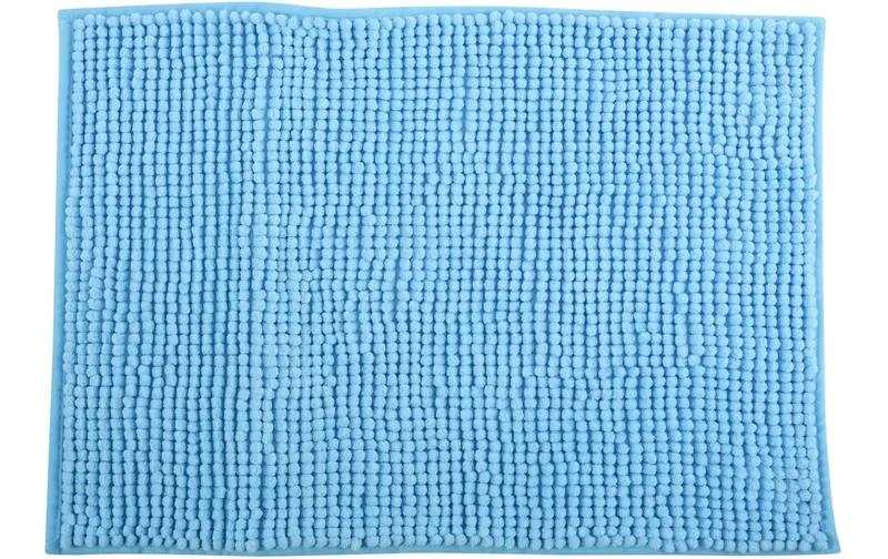 MSV Badteppich Chenille 60 x 90 cm, Hellblau