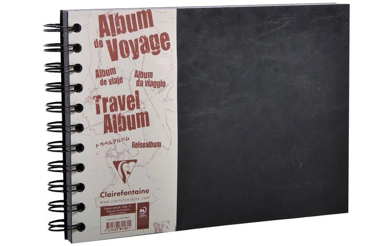Clairefontaine Fotoalbum AgeBag A5 quer, 40 Blatt, nero