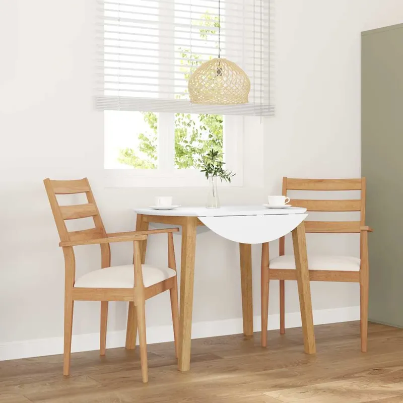 Esszimmerstühle con cuscini 2 pz. legno massiccio Gummibaum