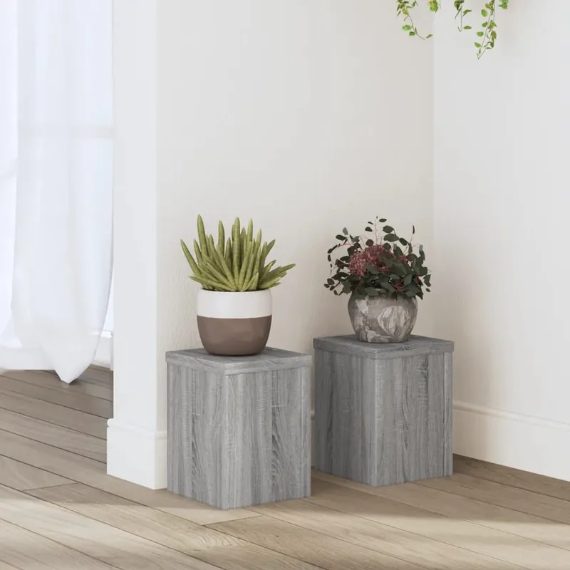 Pflanzenständer 2 Stk. grey Sonoma 15x15x20 cm engineered wood