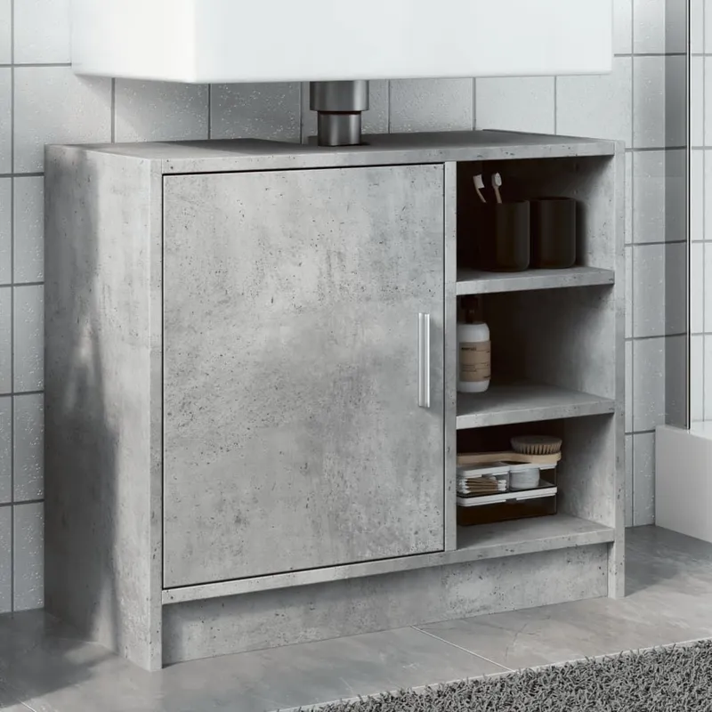 Waschbeckenunterschrank Betongrau 63x29x55 cm derivato del legno