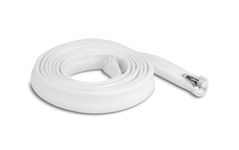 Delock Geflechtschlauch mit Reissverschluss 2 m x 20 mm Weiss