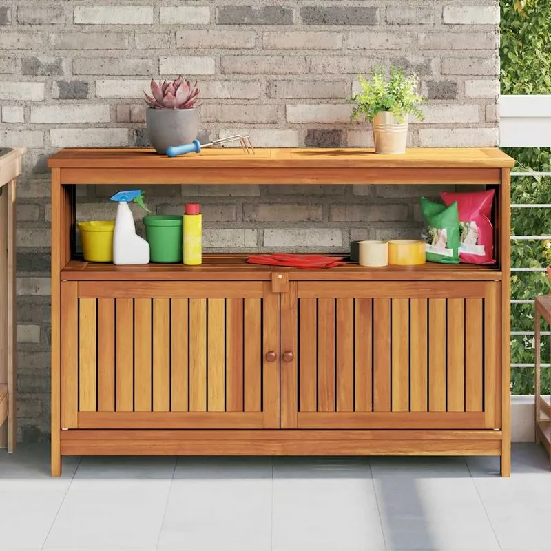 Garten-tavolo consolle 110x35x75 cm legno massiccio acacia