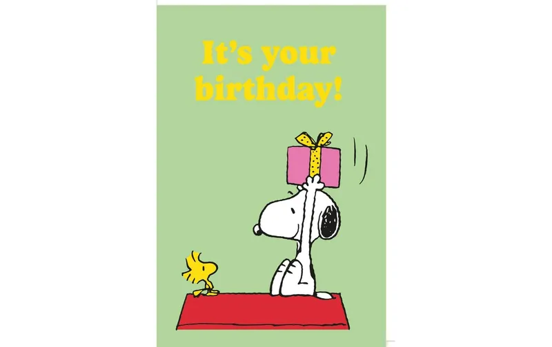 brown + Company Geburtstagskarte Snoopy, 11.5 x 17 cm