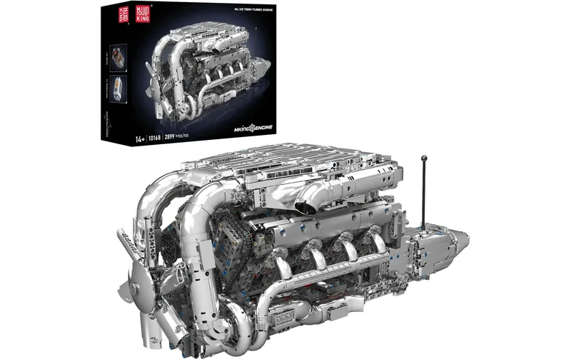 Mould King V8 Twin-Turbo Motor Klemmbaustein-Set