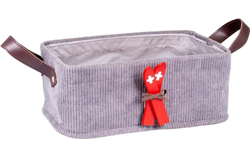 Kadastar Brotkorb Stripes & Skis gris