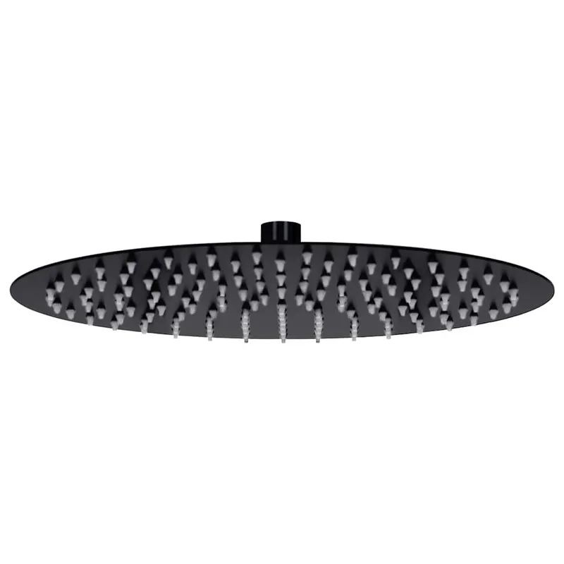 Regenbrause Edelstahl 30 cm Rund Schwarz