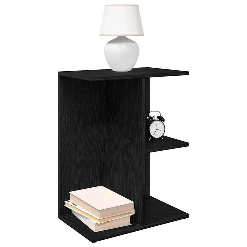 Nachttische 2 Stk. nero Eichen-Optik 46,5x29x61 cm