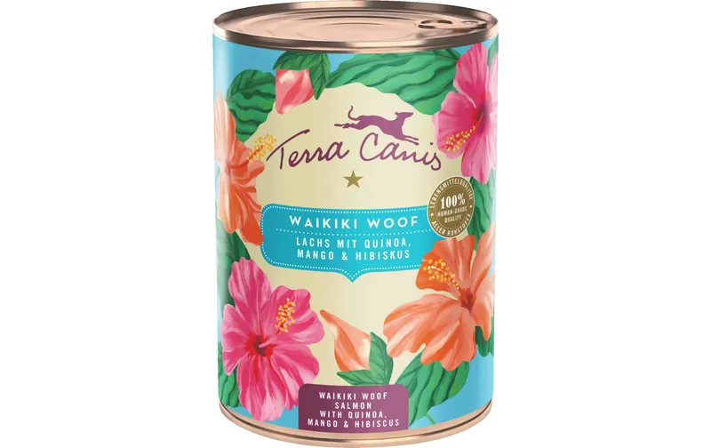 Terra Canis Nassfutter Flower Menu Waikiki Woof, 400 g