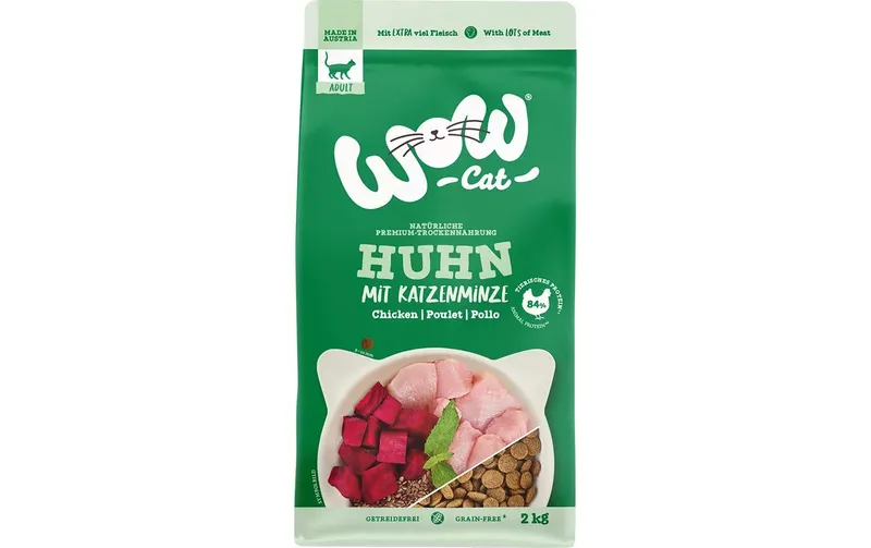 WOW Cat Trockenfutter Adult Huhn, 2 kg